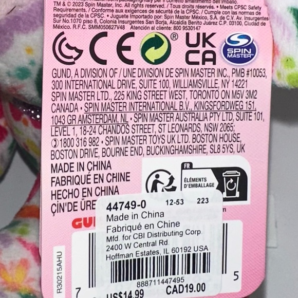 Plushes Pers Floral Plush Monkey - Picture 6 of 7